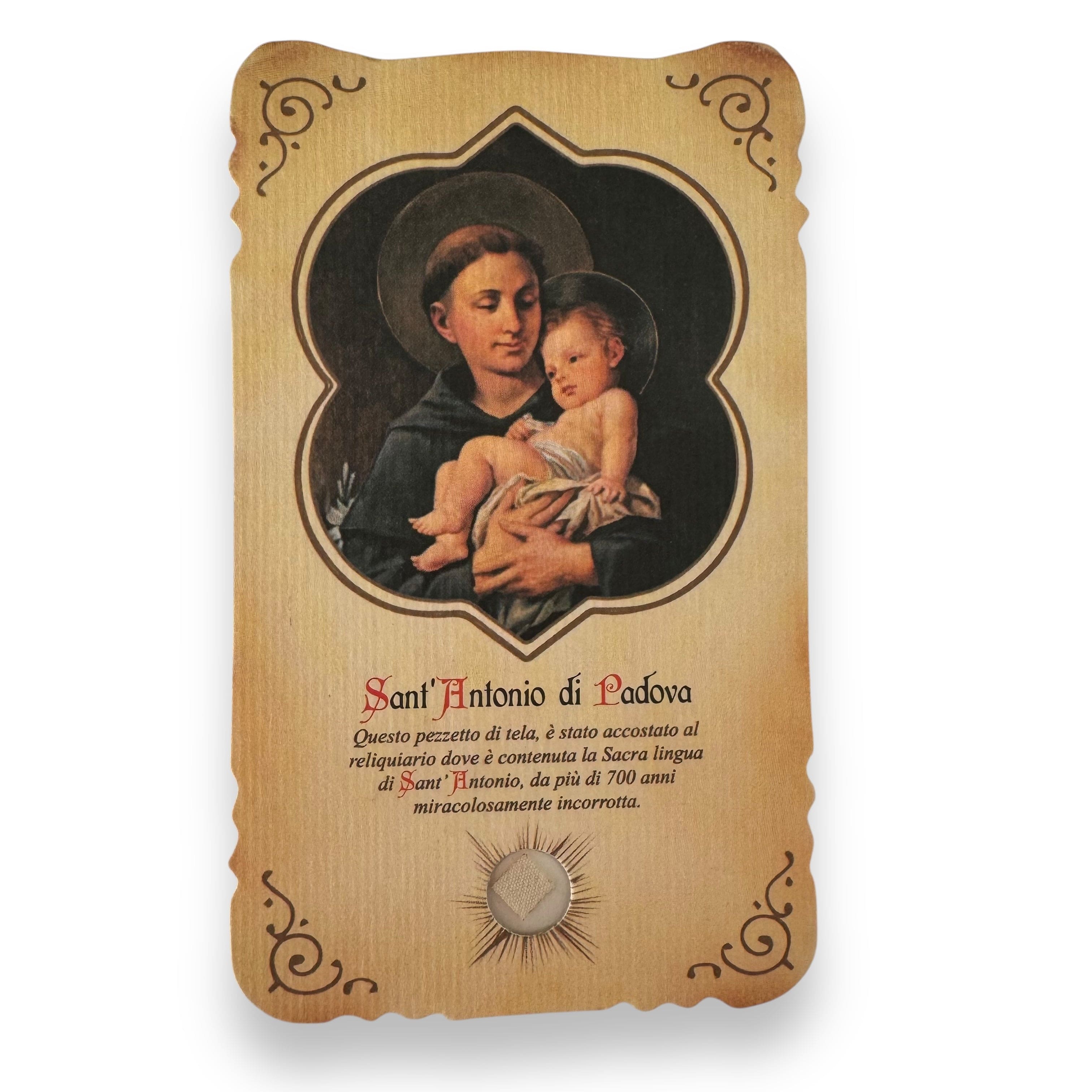 ST ANTHONY OF PADUA MEDAL LINEN TOUCHED TO THE outlet HOLY TONGUE