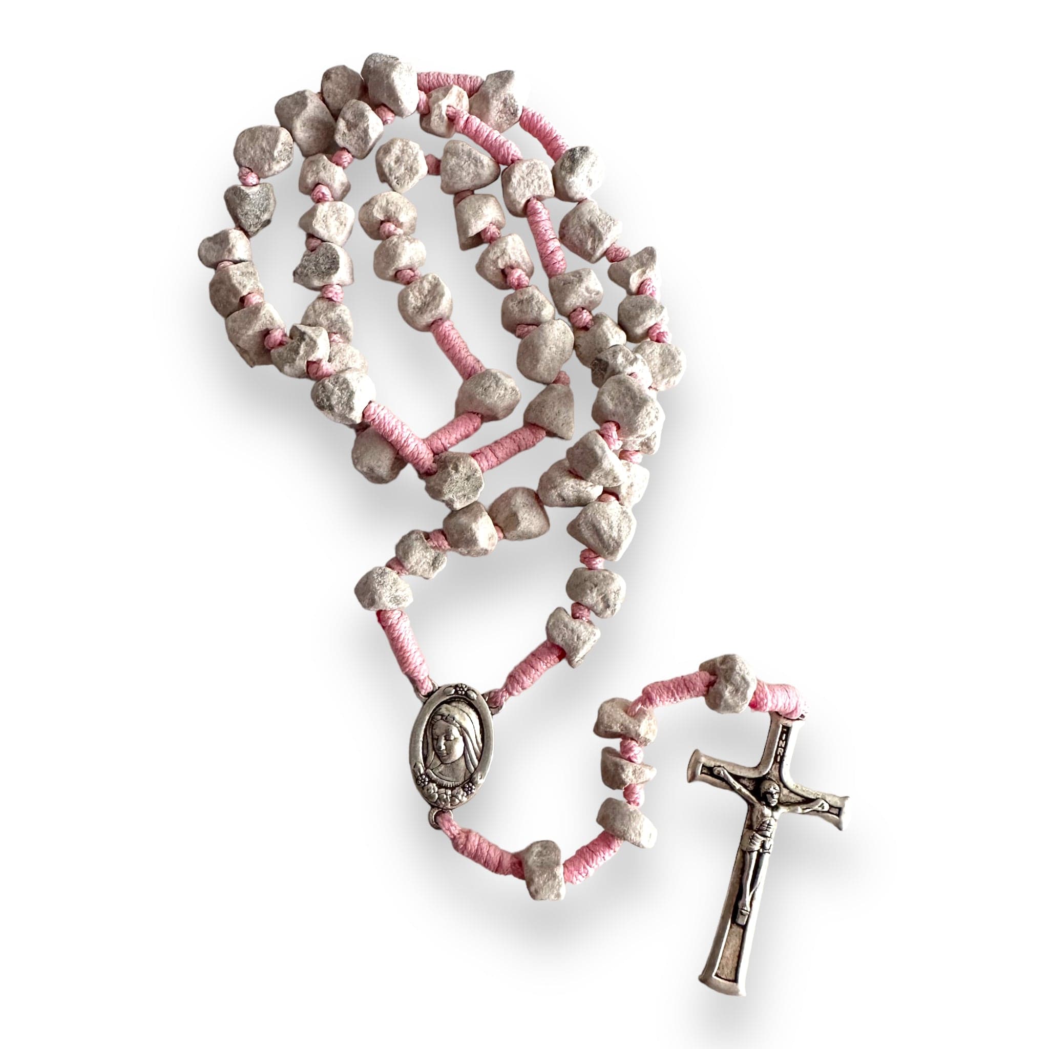 Medjugorje Rosary Made With Rocks | Catholically