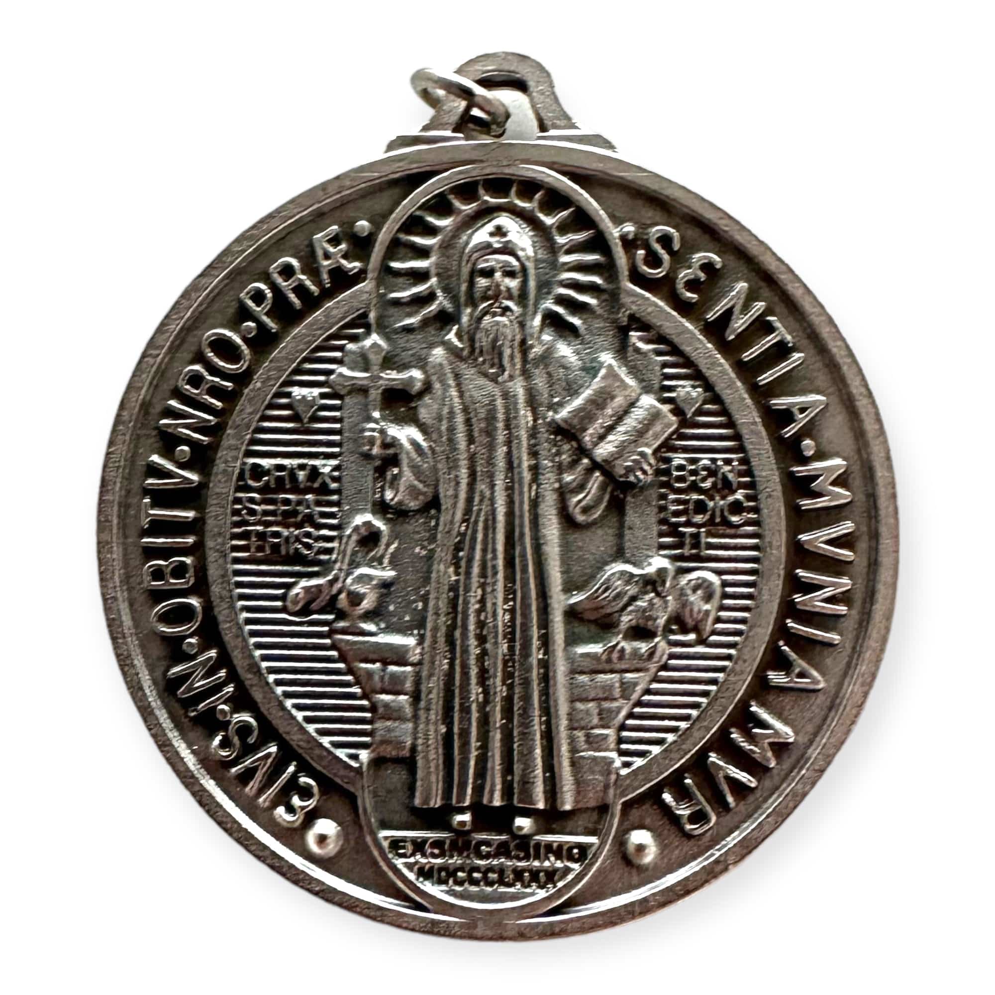 Médaille Saint-Benoît 3/4 | Pendentif catholique | Exorcisme - Béni