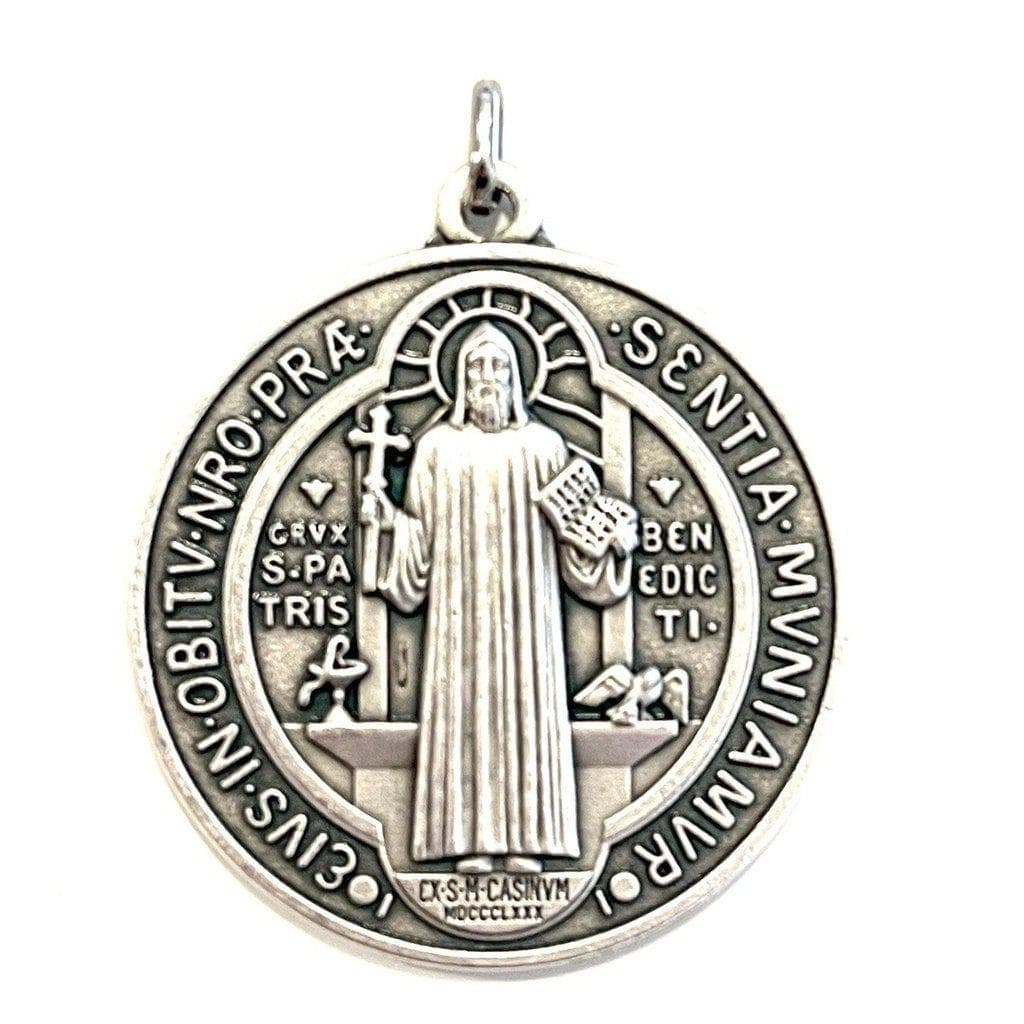 Imán de madera · Medalla San Benito