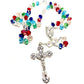 Blessed Virgin Mary -Sparkling Crystal Rosary -Praying Beads -Blessed By Pope-Catholically