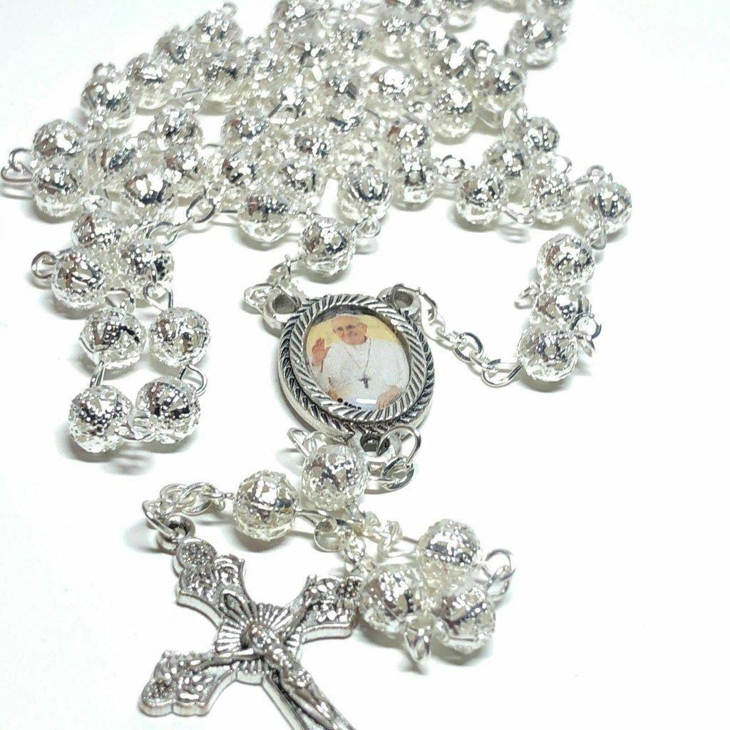 Dedicated To Pope Francis - Filigree Rosary Blessed By Pope-Catholically