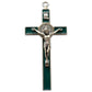 Green 7.5" St. Benedict Cross Crucifix -Exorcism -Saint -Blessed -San Benito-Catholically
