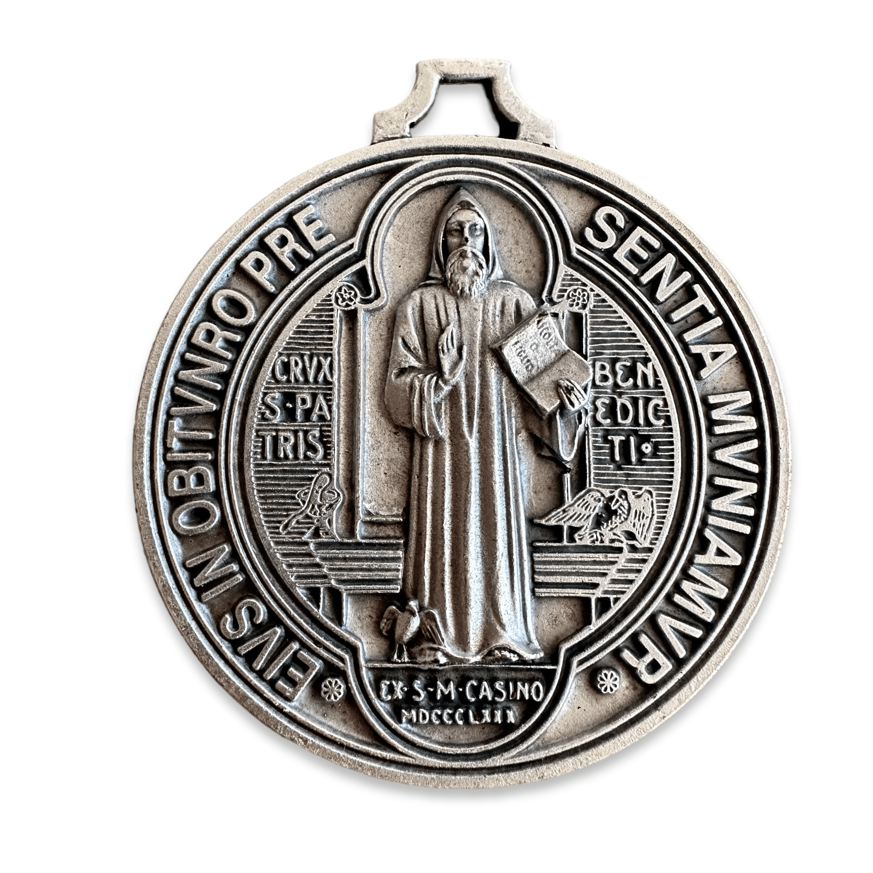 Énorme Saint Benoît 2.5 Médaille Exorcisme - Médaille Catholique - Béni