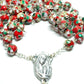 RED Cloisonne Rosary  - Catholic Prayer beads - Blessed by Pope Francis - Catholically
