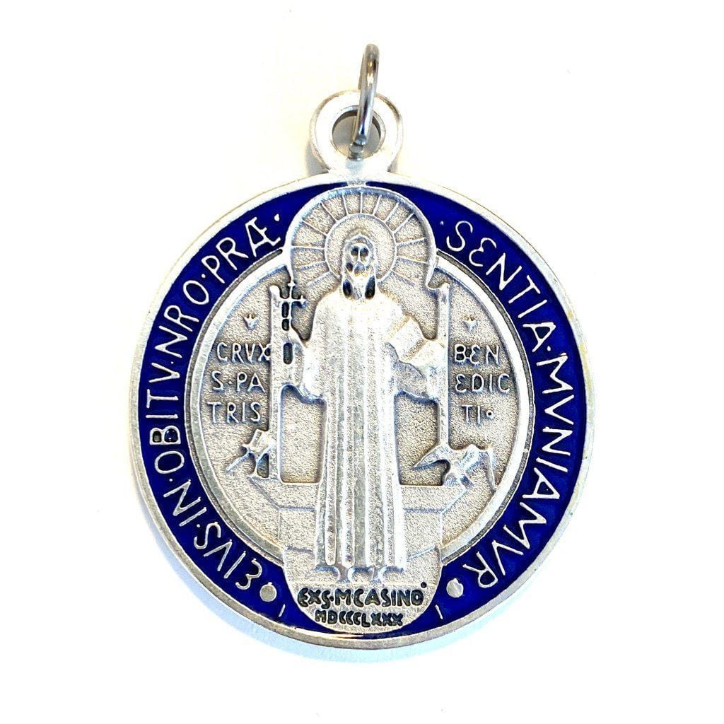 Saint Benedict Huge 1" 3/4 Medal Catholic Exorcism Blessed By Pope-Catholically