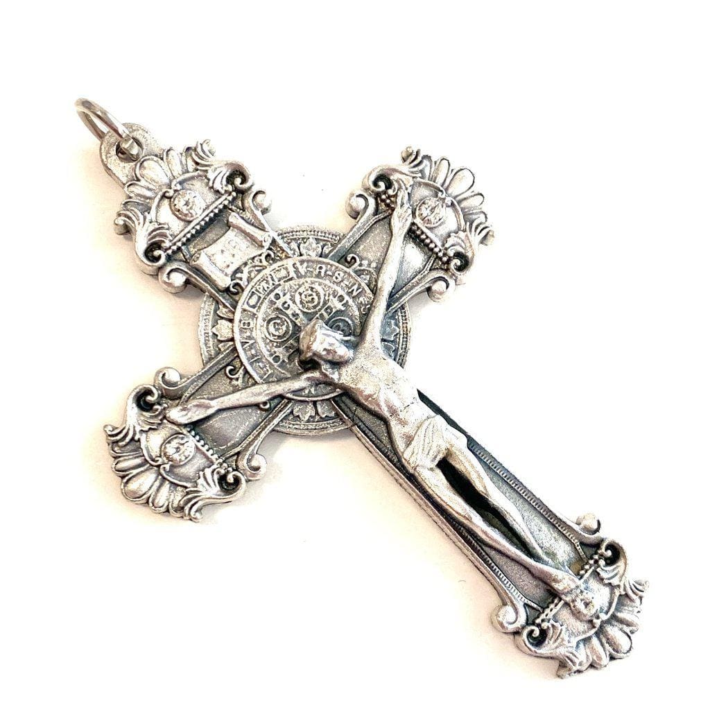 St Benedict Medal - Sterling Silver - XLarge