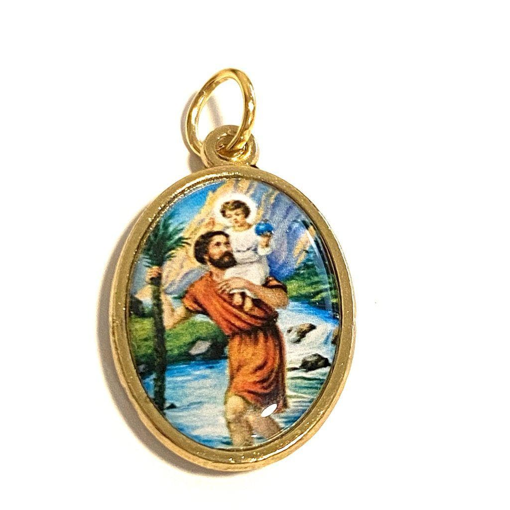 St. Christopher & Madonna Medal - Patron Saint of Travelers -Blessed