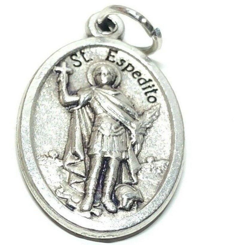 Saint Expedite Expeditus Expedito Pendant With Matching Prayer Card in  English or Espanol Patron Saint of Emergencies Situations 