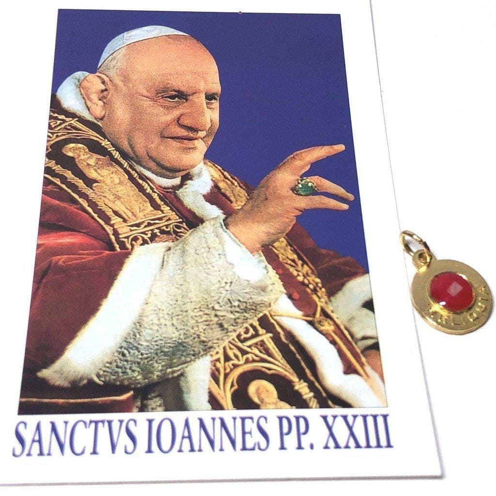 St. Pope John XXIII -2nd class relic - Medal Pendant Charm - Catholically