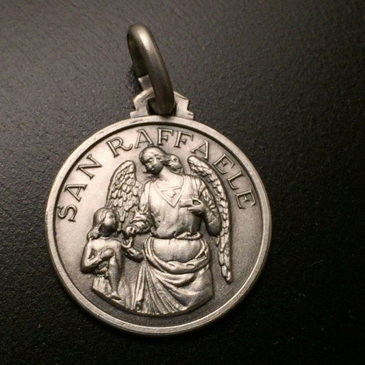 St.Raphael Archangel Medal - 925 Sterling Silver - Blessed By Pope-Catholically