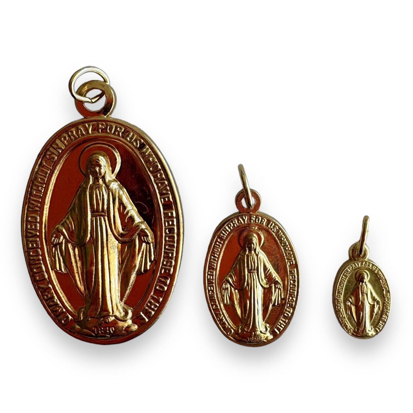 Catholically Medal 1 1/2" Golden Miraculous Medal Pendant - Blessed by Pope