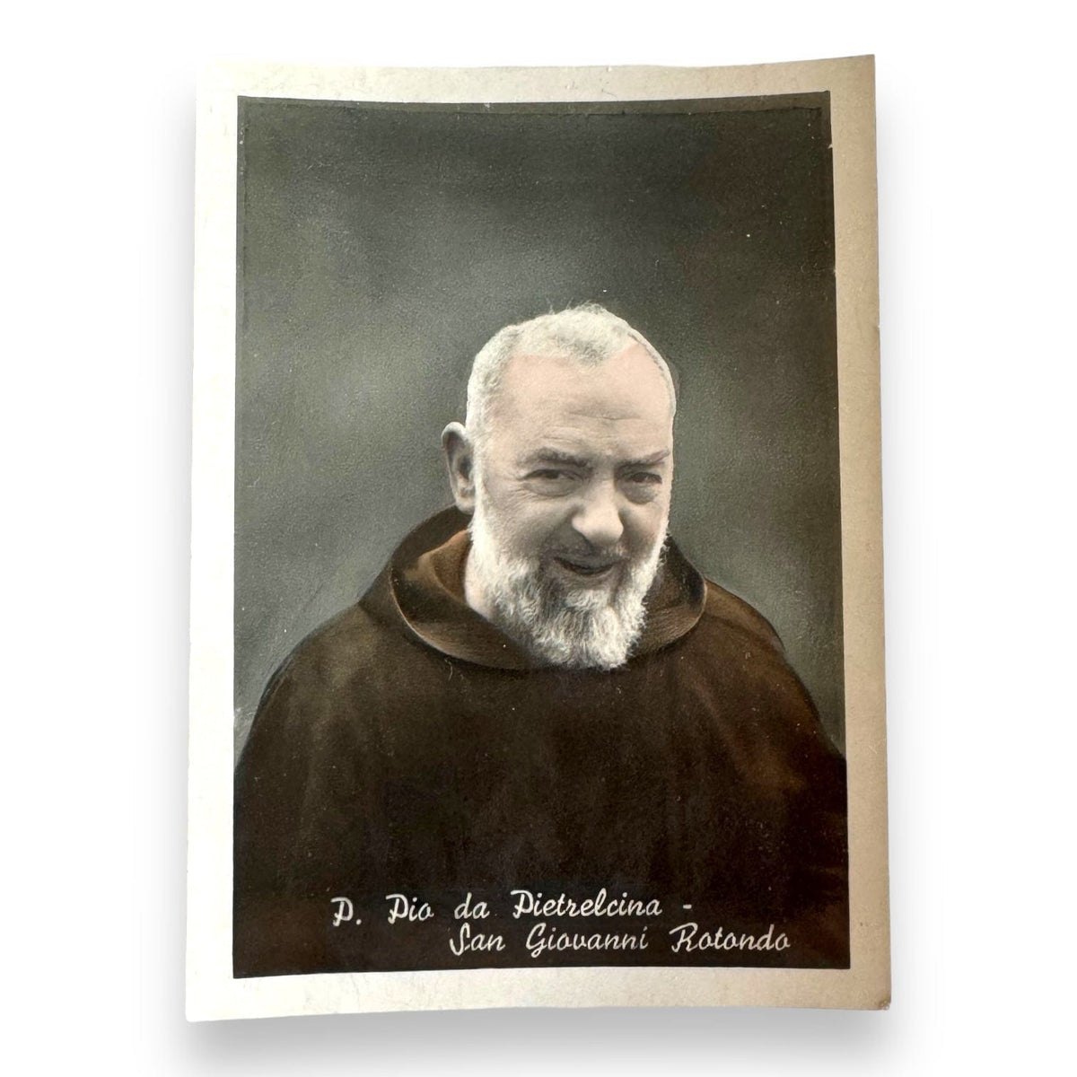 Father Pinon St. Padre Pio Vintage Photo Holy Card | Saint Father Pio Picture ...