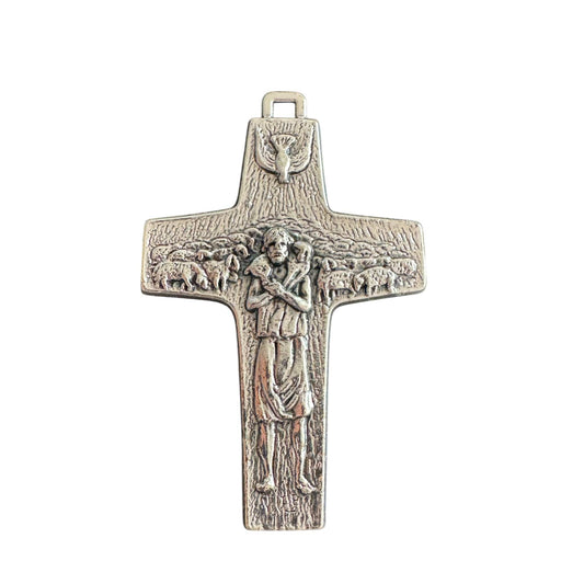 Catholically Cross 3" Pectoral Cross replica of Pope Francis Vedele Crucifix Blessed By Pope