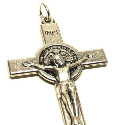 Catholically St Benedict Cross 3" St. Benedict Crucifix - Exorcism - Cross - Blessed - Medalla De San Benito