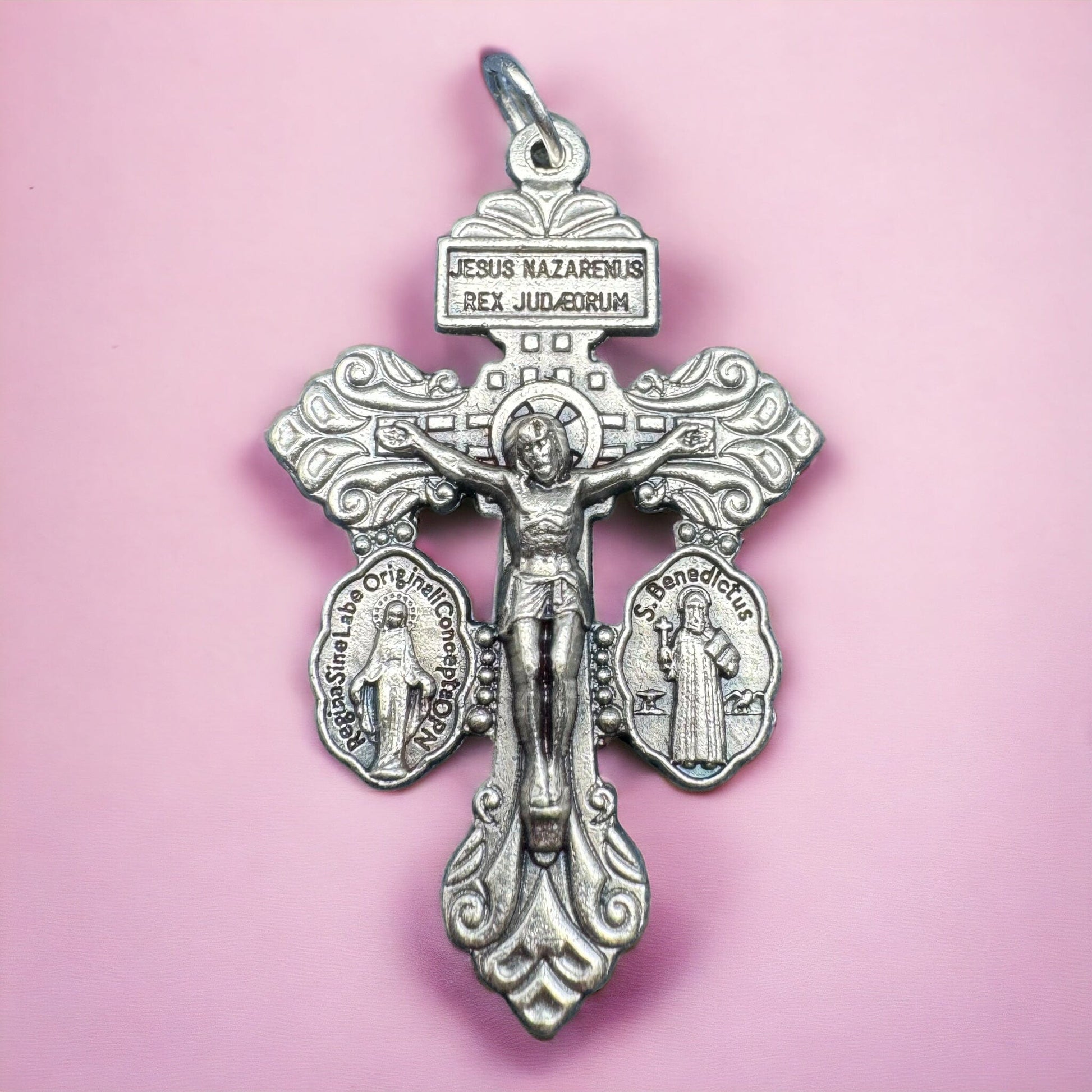 Catholically Crucifix 3-Way Pardon Indulgence Crucifix w/ St. Benedict & Miraculous Medals