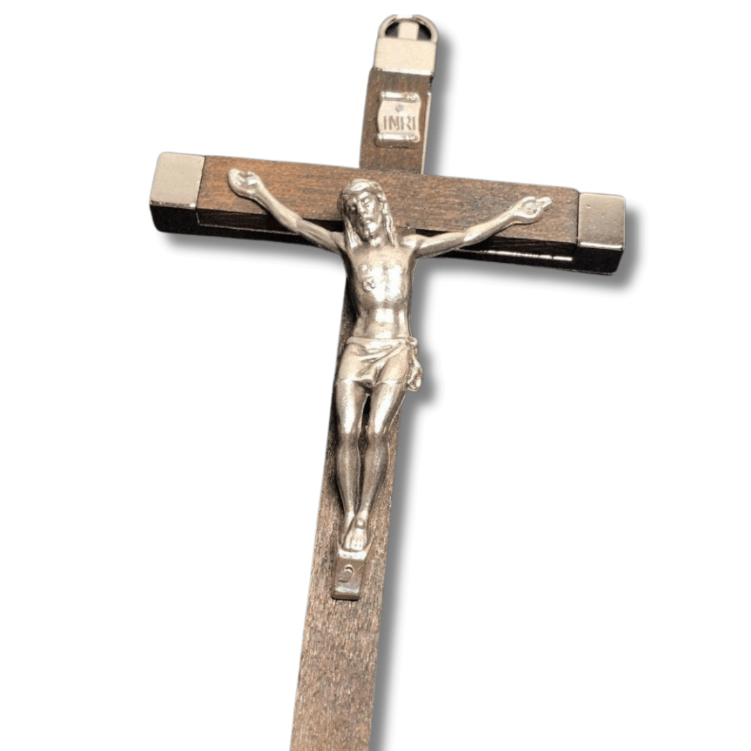 Catholically Cross 4" 1/2 Wood Wall Hanging Cross - Crucifix Blessed Christian - Corpus - Wooden