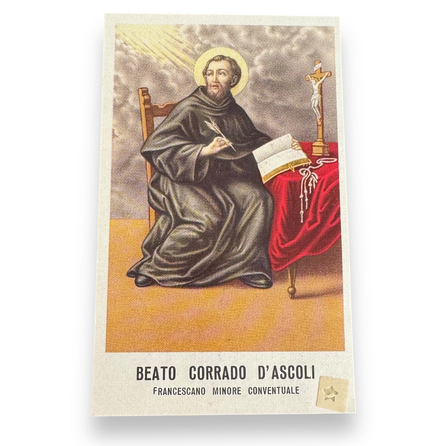 Catholically Holy Card Blessed Conrad of Ascoli holy card with relic