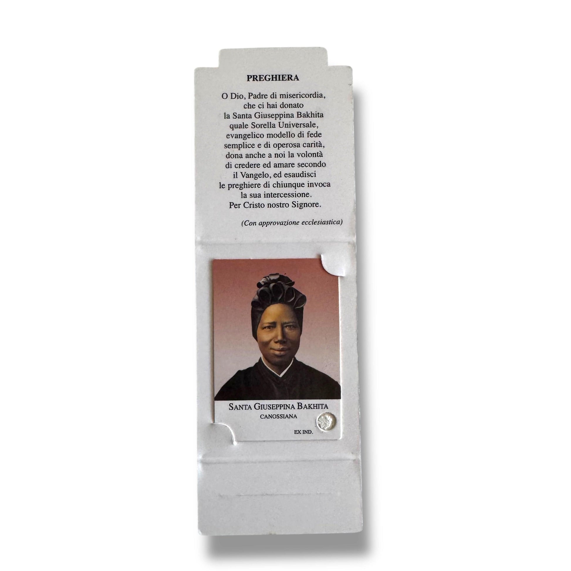 Catholically Holy Card Blessed Josephine Bakhita Vintage Prayer Card - ex-indumentis Relic Card