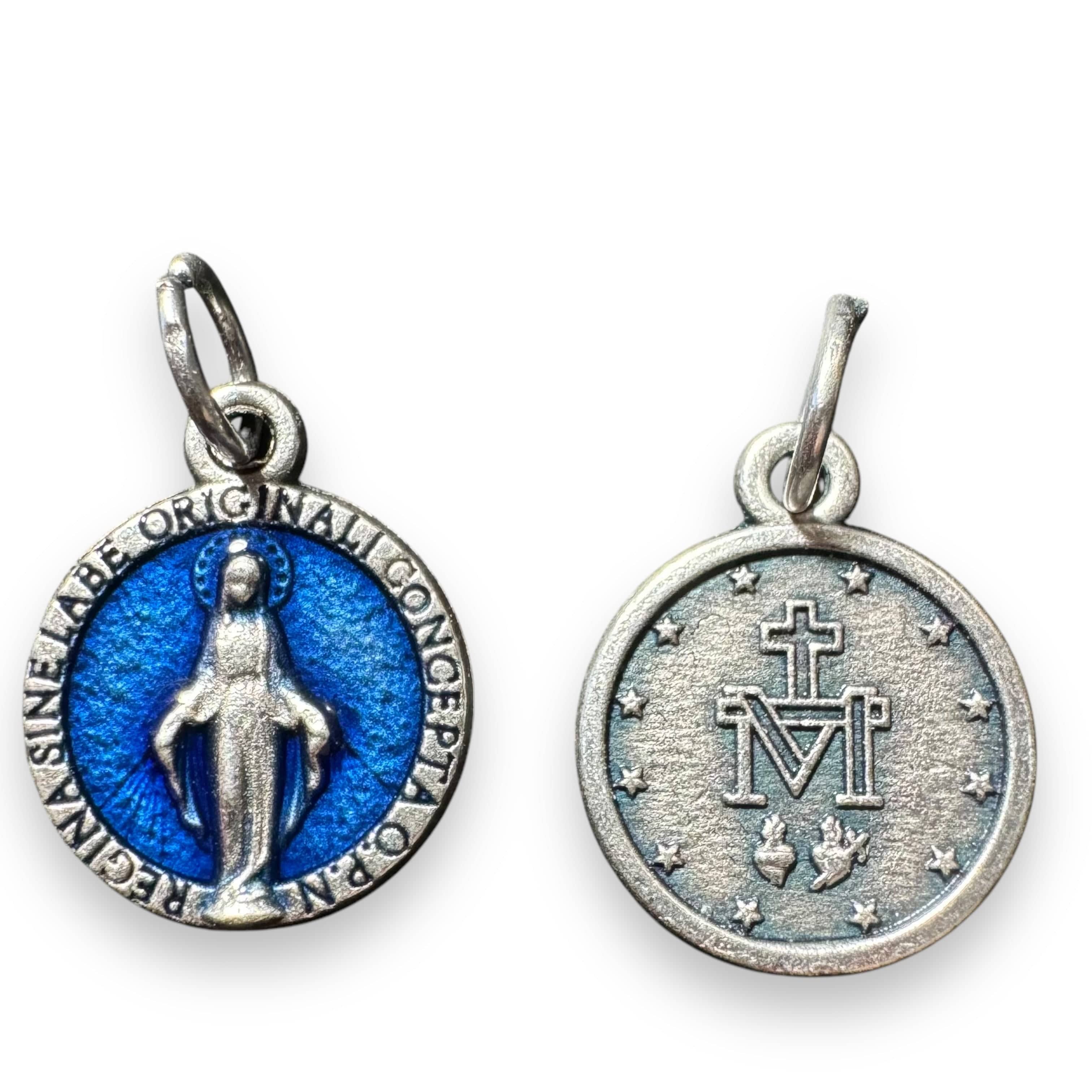 Alfred & Vincent 925 Sterling Silver Holy Mary Miraculous Medal Pendant W/ Cable Chain – Italy