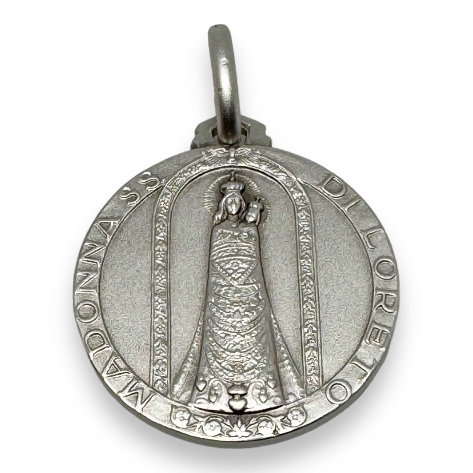 Catholically Blessed Silver 925 Madonna of Loreto Medal with Airplane Motif - Made in Italy