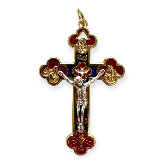 Catholically Crucifix Budded 2" Trinity Cross - Blessed By Pope Francis
