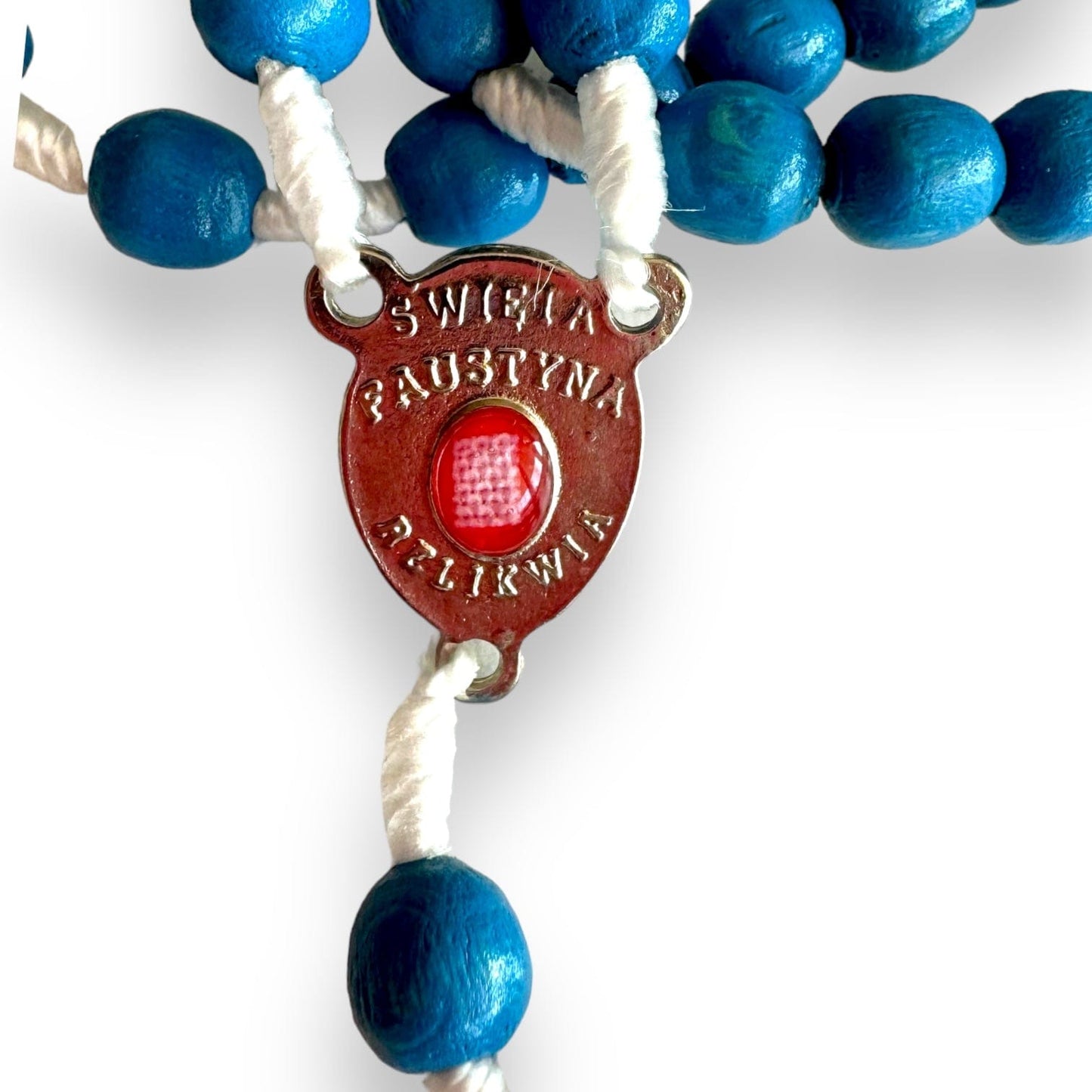 Catholically Relic Rosary Chaplet with St. Faustina relic medal - Divine Mercy Rosary