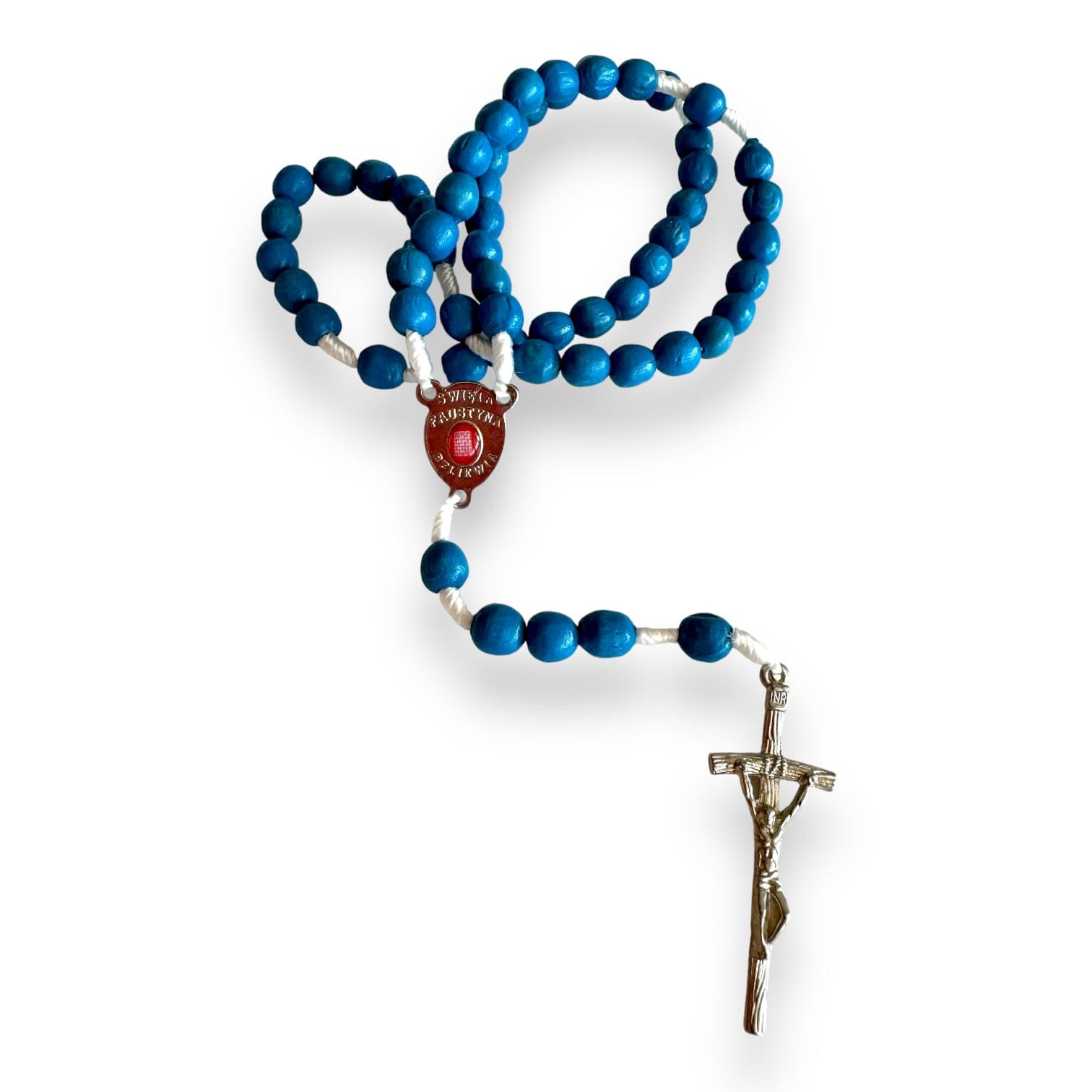 Catholically Relic Rosary Chaplet with St. Faustina relic medal - Divine Mercy Rosary