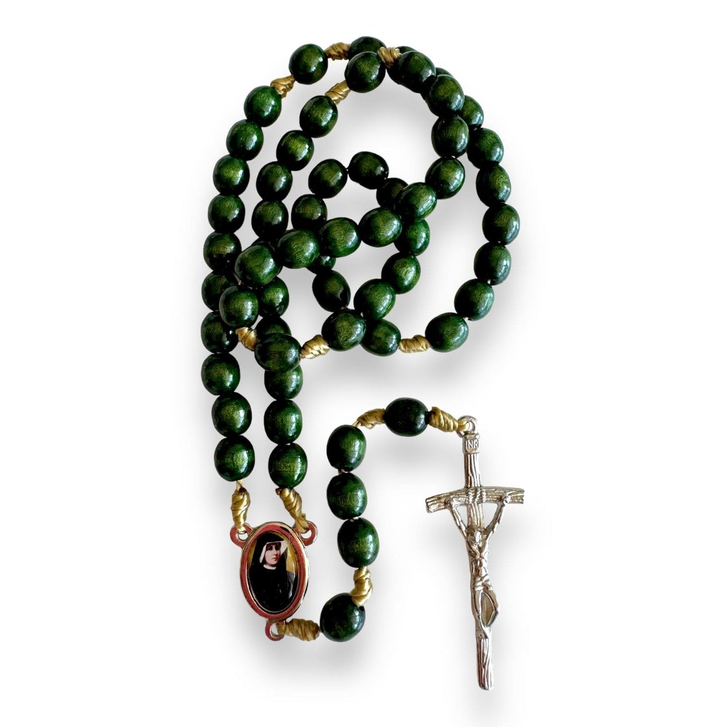 Catholically Relic Rosary Chaplet with St. Faustina relic medal - Divine Mercy Rosary