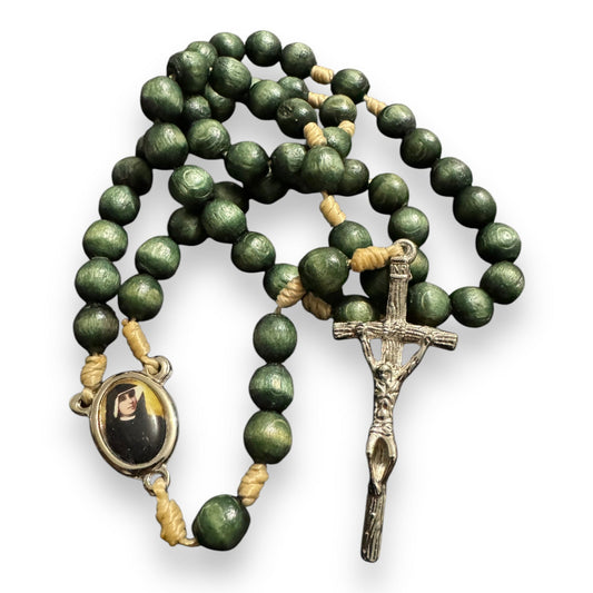 Catholically Relic Rosary Chaplet with St. Faustina relic medal - Divine Mercy Rosary