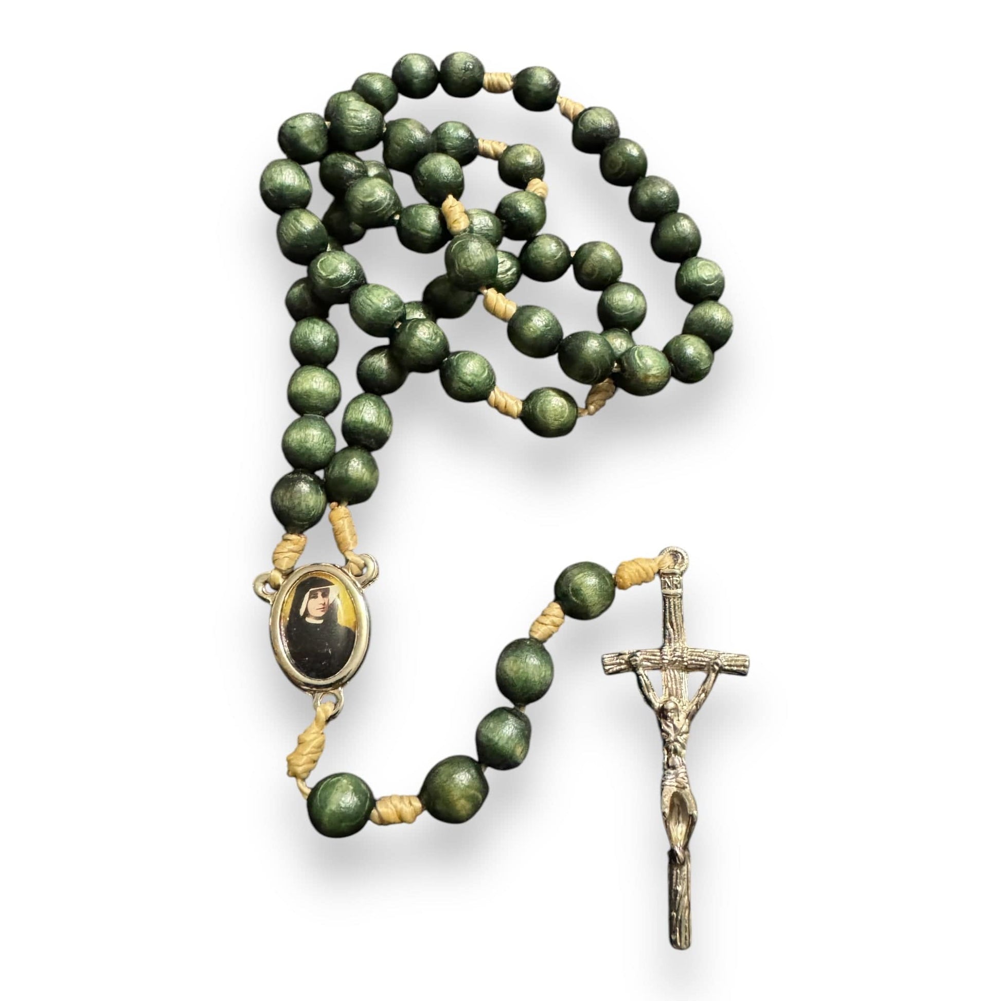 Catholically Relic Rosary Chaplet with St. Faustina relic medal - Divine Mercy Rosary