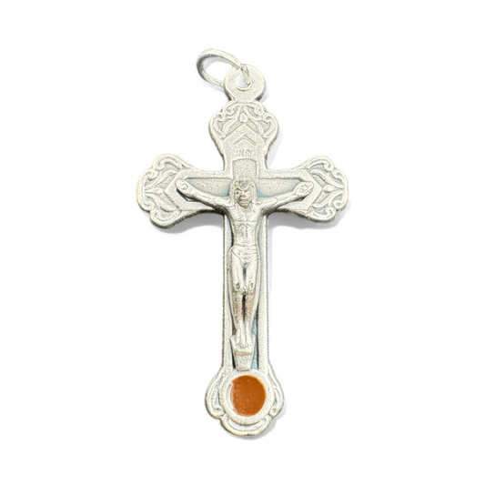Catholically Crucifix Cross / Crucifix Roman Catacomb Soil Relic Reliquary  Ground From Catacombs