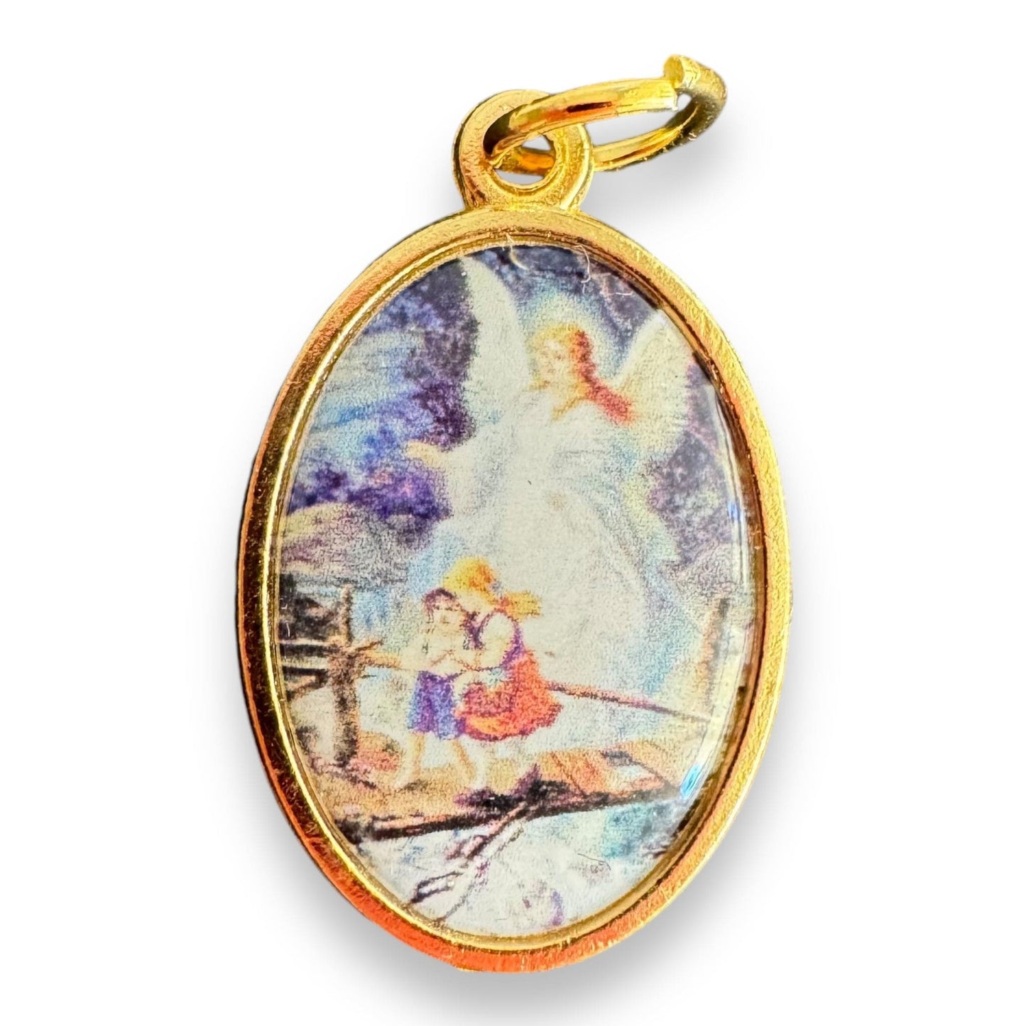 Catholically Medal Guardian Angel Medal Charm - Medal Blessed By Pope