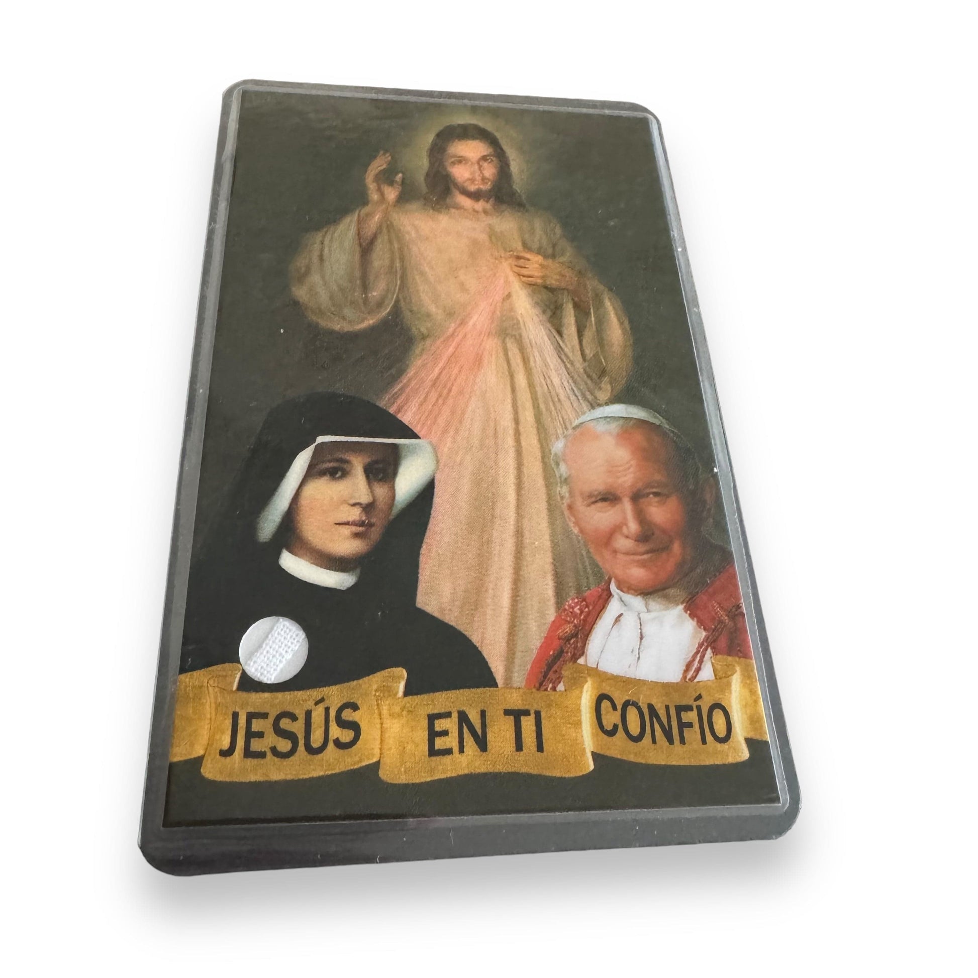 Catholically Holy Card Spanish Holy Card with Relic : St. Faustina Kowalska