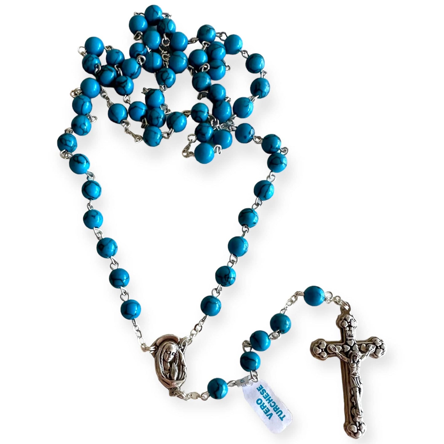 Catholically Rosaries Holy Communion Turquoise Quartz Rosary -Confirmation -Baptism -Wedding