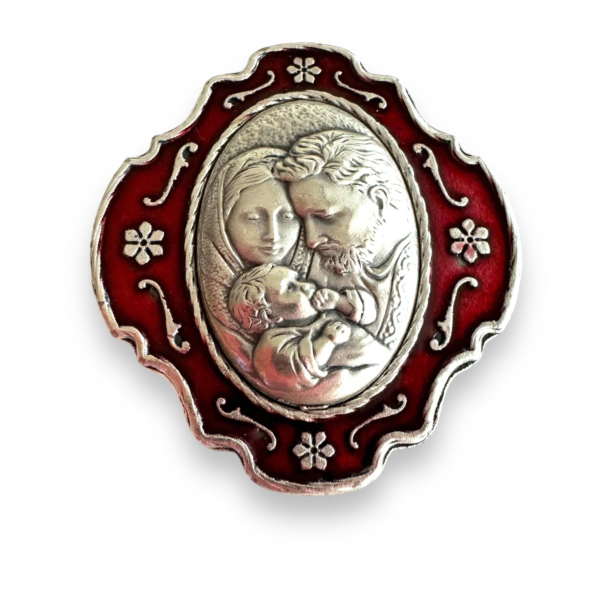 Catholically Rosaries Holy Family Tiny Rosary with Red Enamel Case