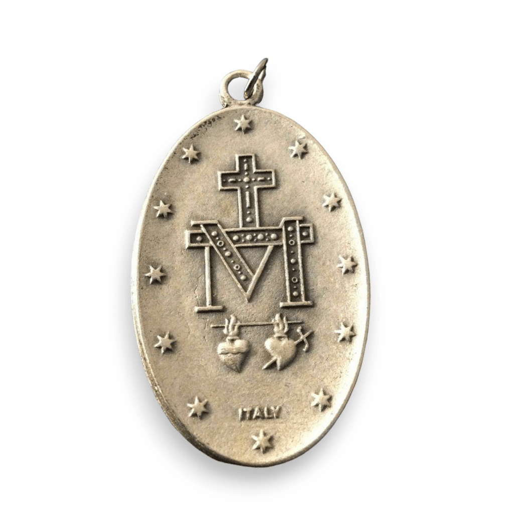 Catholically Medal HUGE Miraculous Medal Blessed by Pope Francis - BVM - Virgin Mary