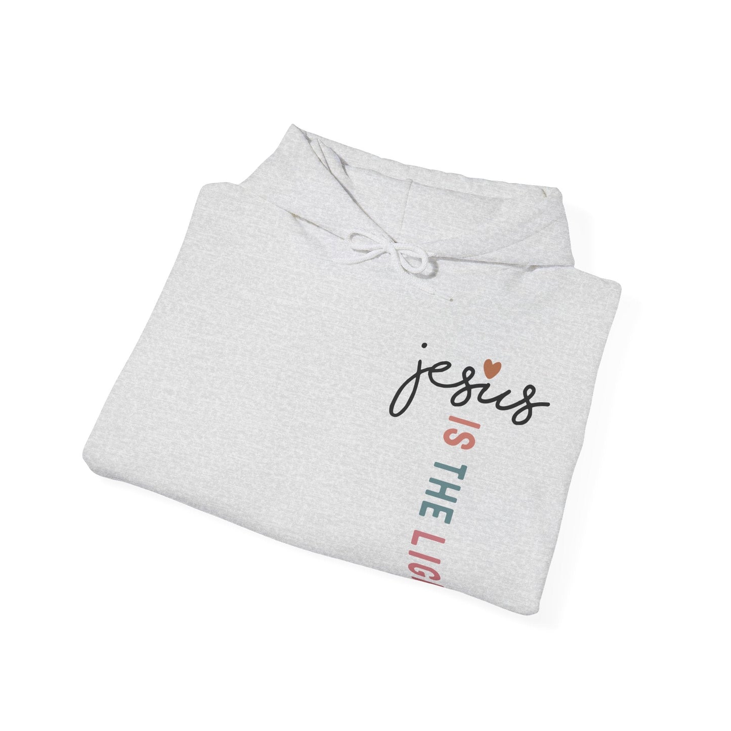 Printify Hoodie Jesus is the Light Unisex Hooded Sweatshirt - Faith & Comfort