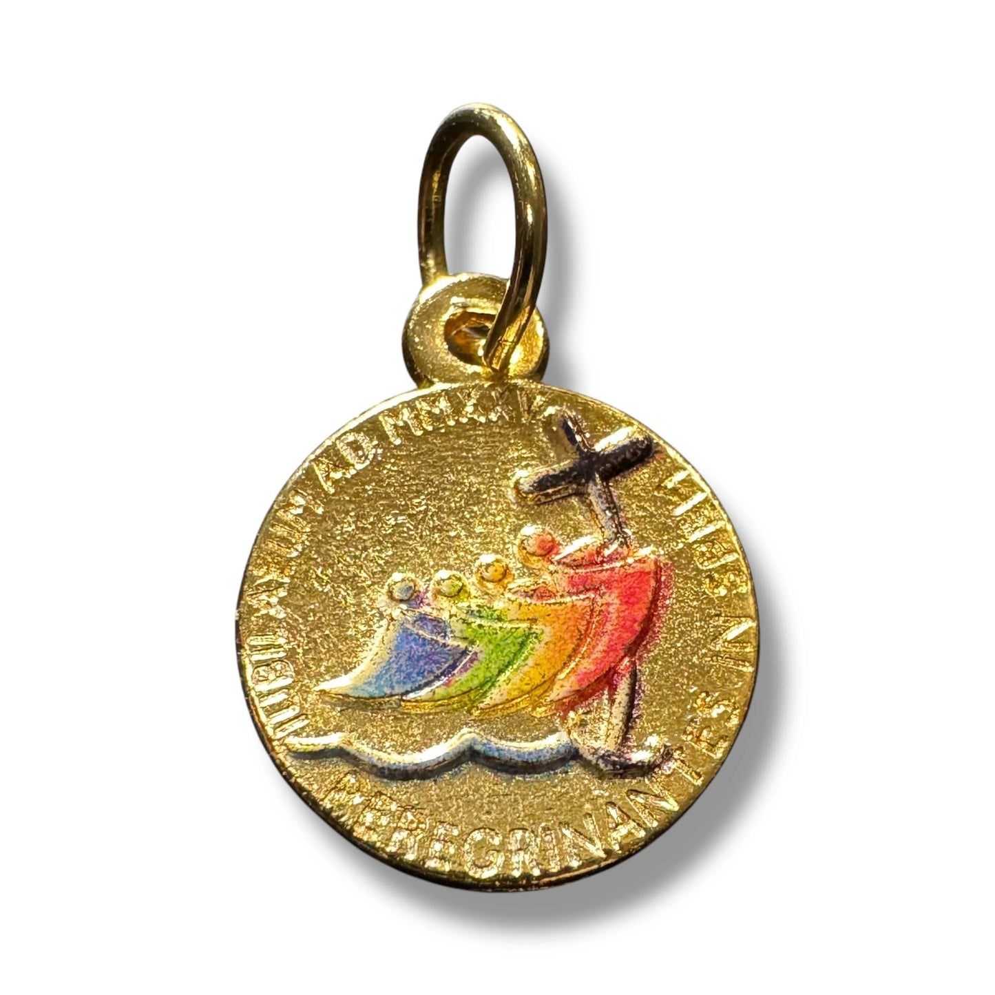 Catholically Medal Jubilee 2025 – gold-Tone Commemorative Pendant - Pilgrims of Hope Medal -Tiny 1/4"