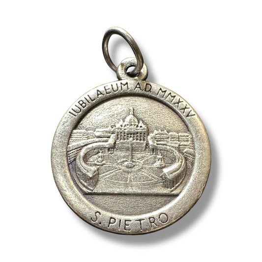 Catholically Medal Jubilee 2025 Medal – 0.5" Silver-Tone Commemorative Pendant -Pilgrims of Hope