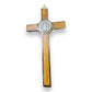 Catholically St Benedict Cross Light Wood 6 1/4" St. Benedict Cross Crucifix -Exorcism cross -Blessed -San Benito