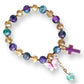 Catholically Bracelet Ocean Dreams Prayer Bracelet - with Cross Charm - Blessed by Pope