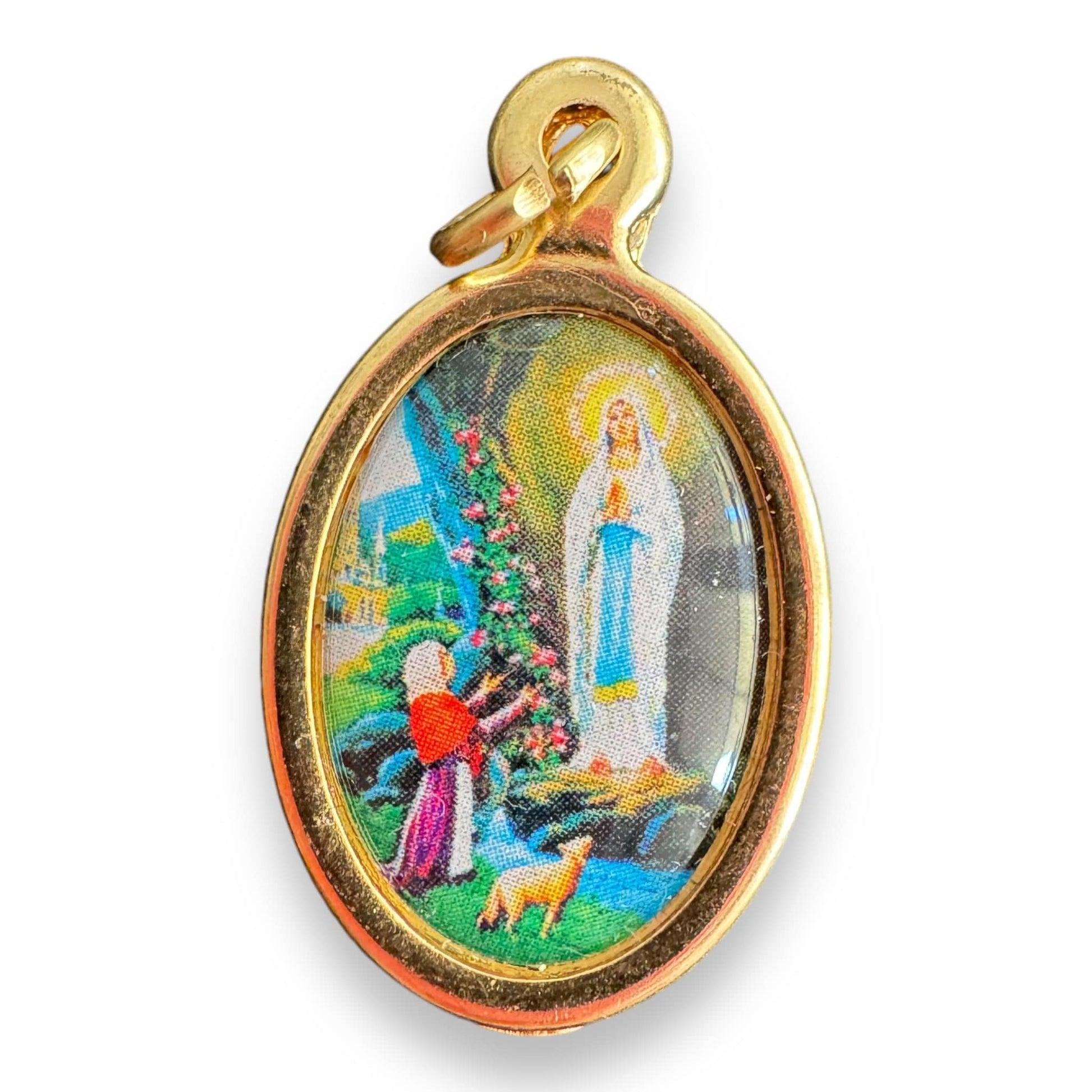 Catholically Medal Our Lady Of Lourdes - Virgin Mary Brass Medal - Pendant - Charm