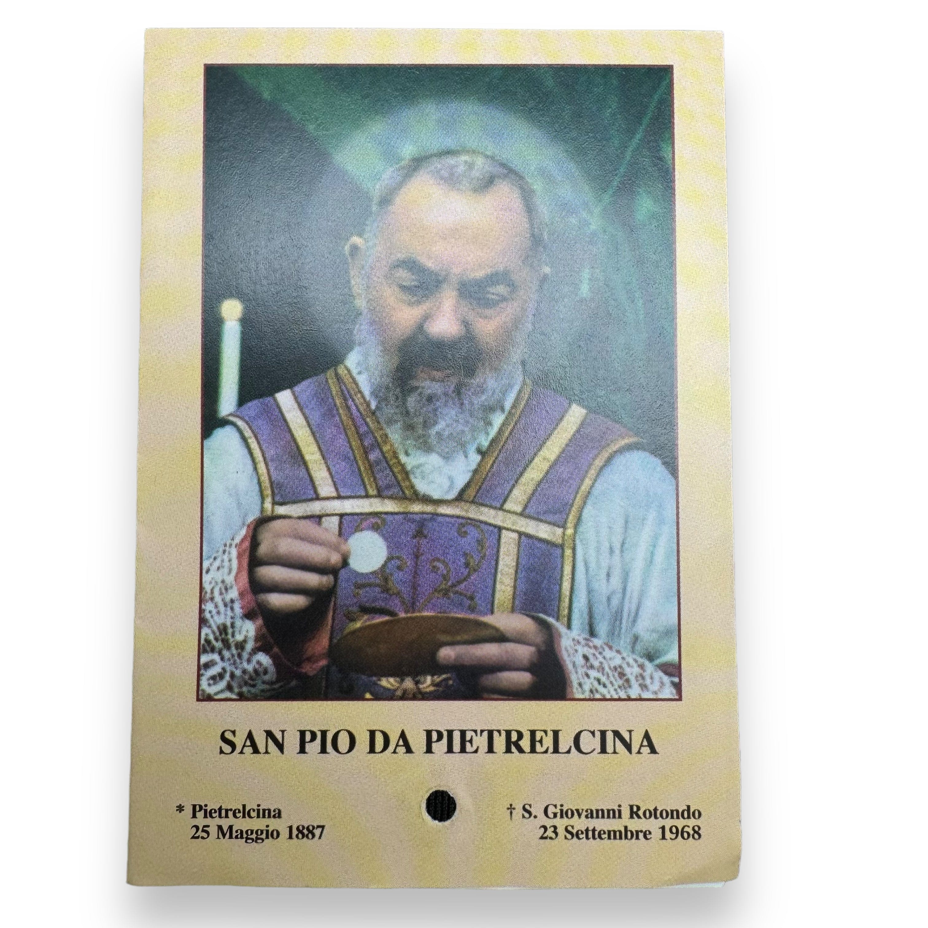 Padre Pio Holy Card - St. Pio vintage Prayer Card – Catholically