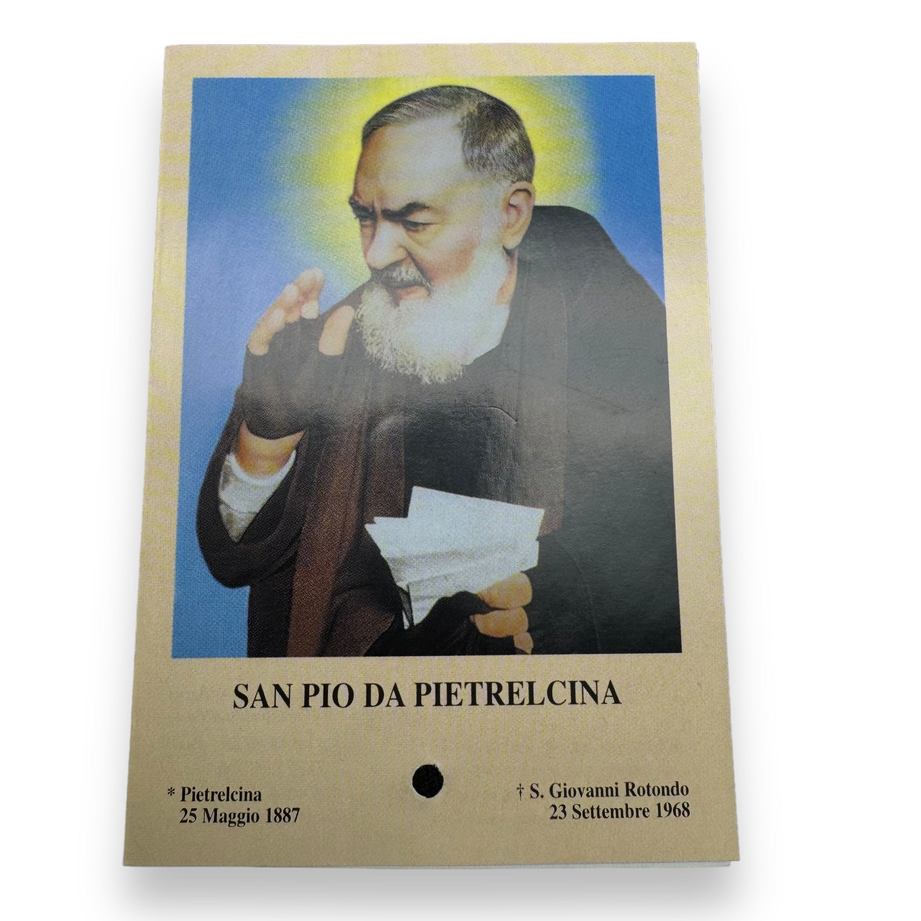 Padre Pio Holy Card - St. Pio vintage Prayer Card – Catholically