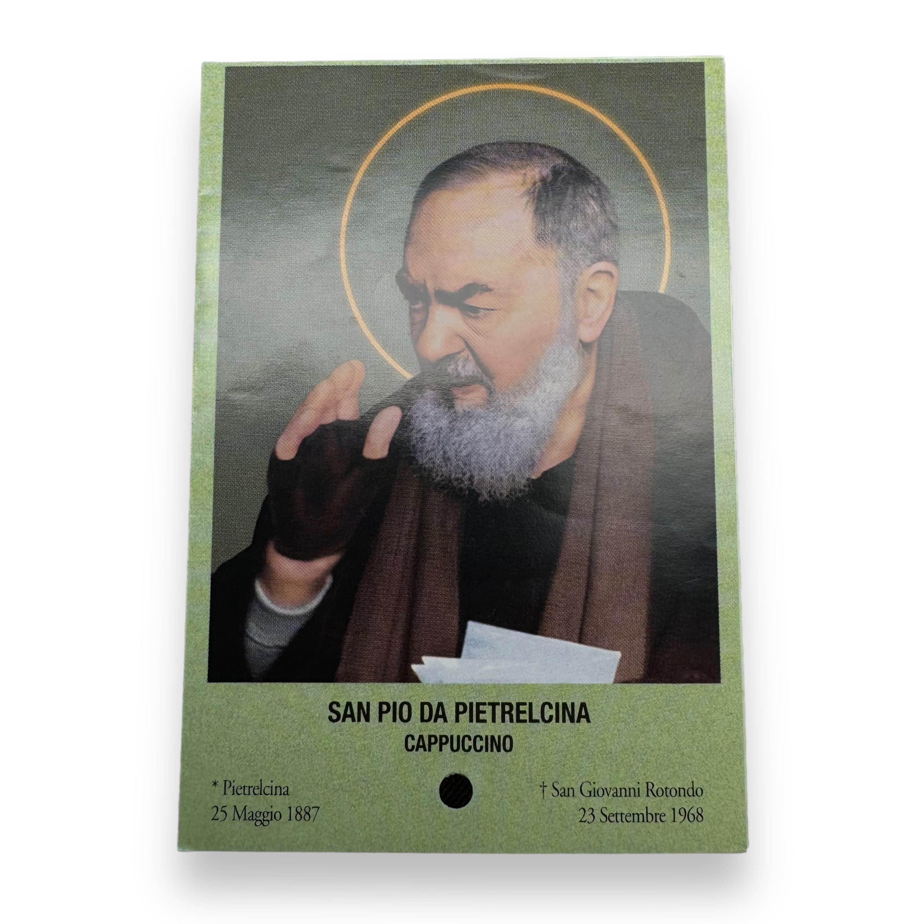 Padre Pio Holy Card - St. Pio vintage Prayer Card – Catholically