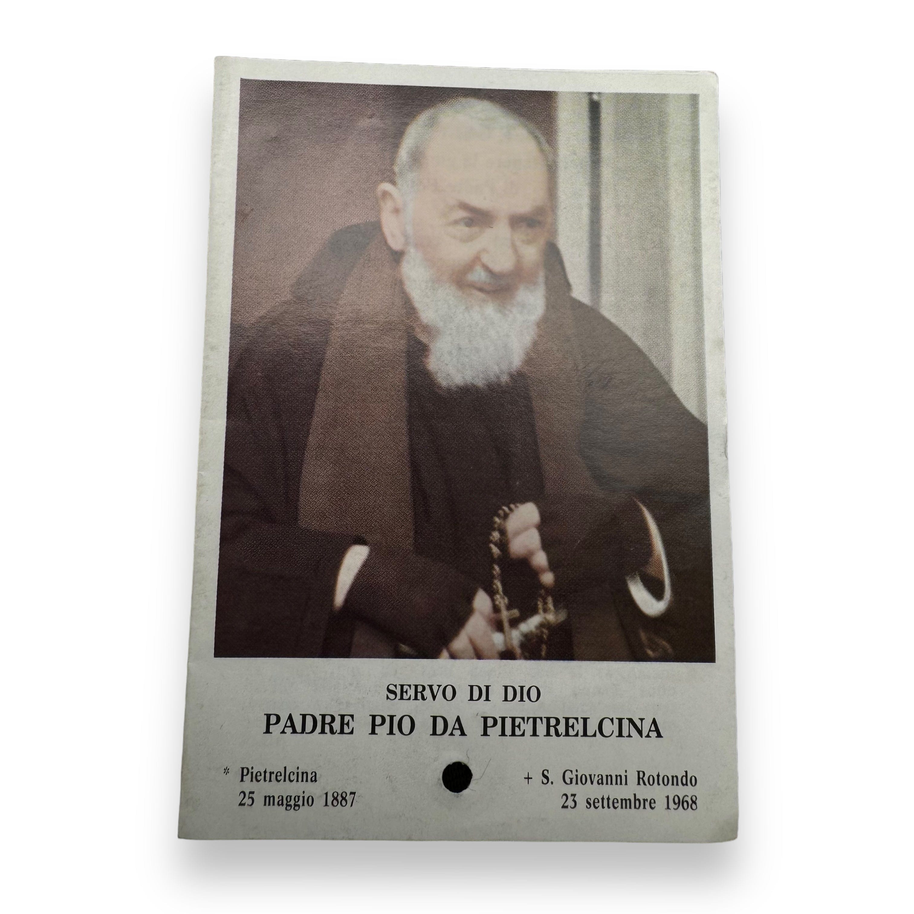 Padre Pio Holy Card - St. Pio vintage Prayer Card – Catholically