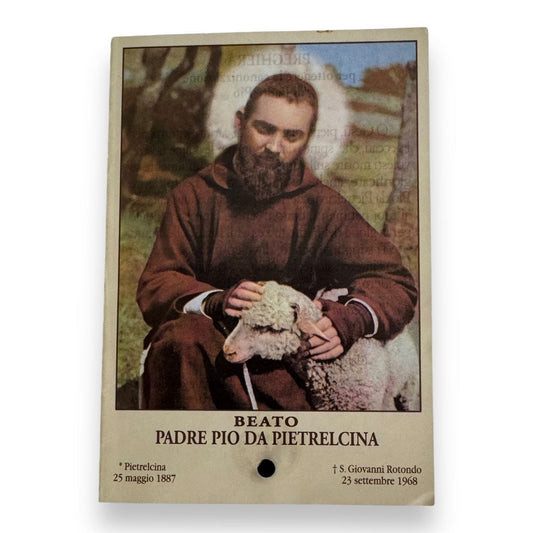 Catholically Holy Card Padre Pio Holy Card - St. Pio vintage Prayer Card