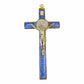 Catholically St Benedict Cross Pearl Blue 4.5" Saint St. Benedict Wall Crucifix - Exorcism Cross - Blessed By Pope