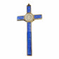 Catholically St Benedict Cross Pearl Blue 4.5" Saint St. Benedict Wall Crucifix - Exorcism Cross - Blessed By Pope